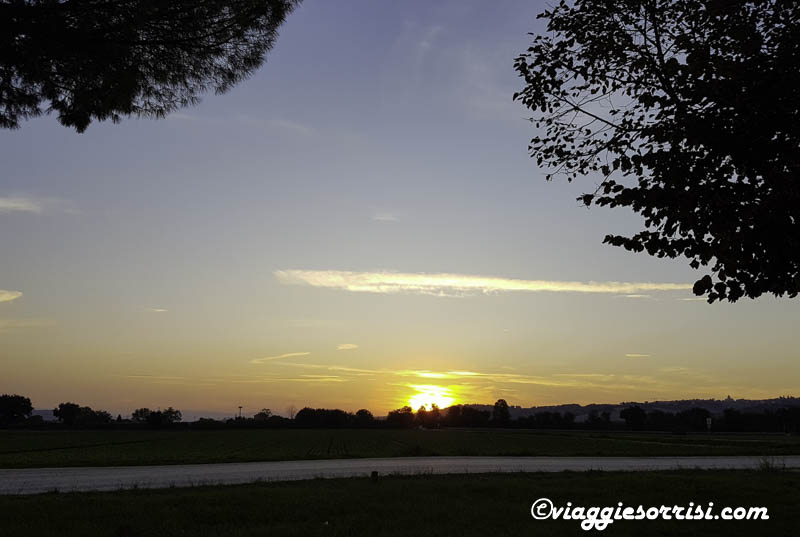 abbazia di san claudio tramonto